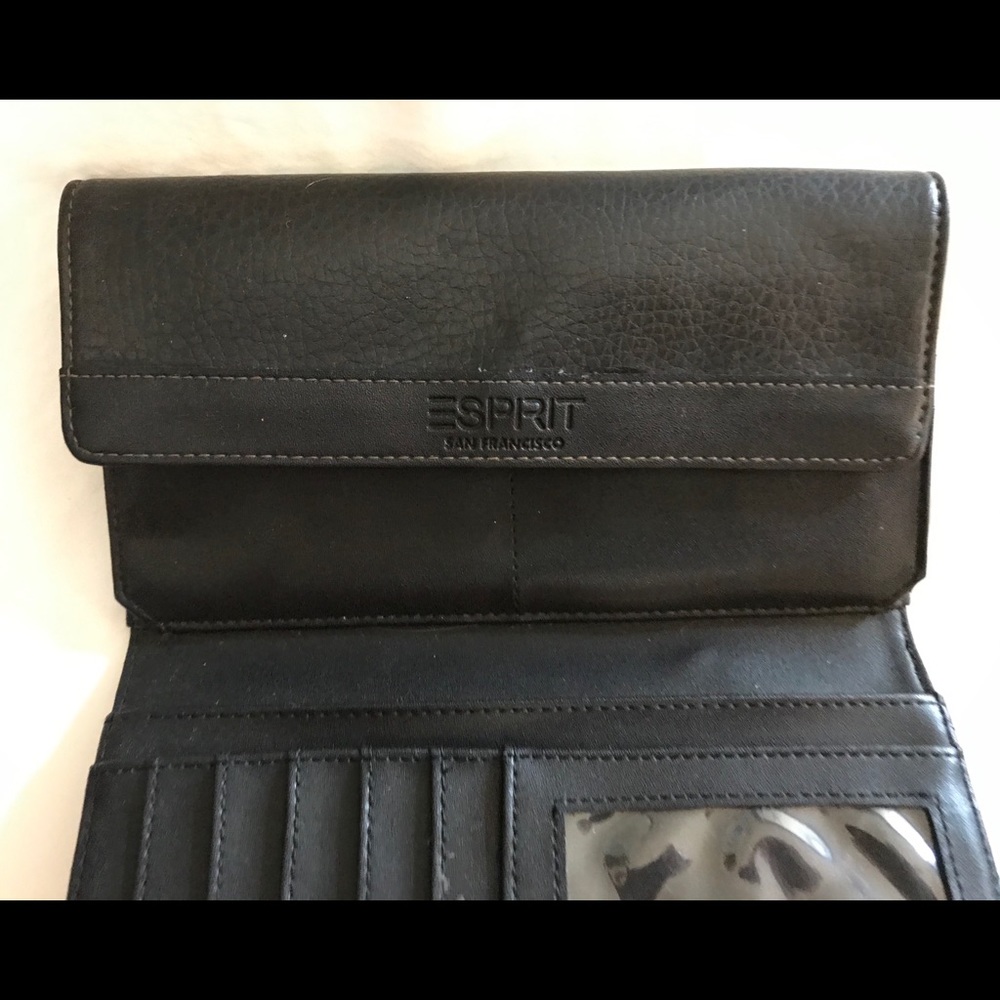 Esprit Black Leather Wallet Full Size